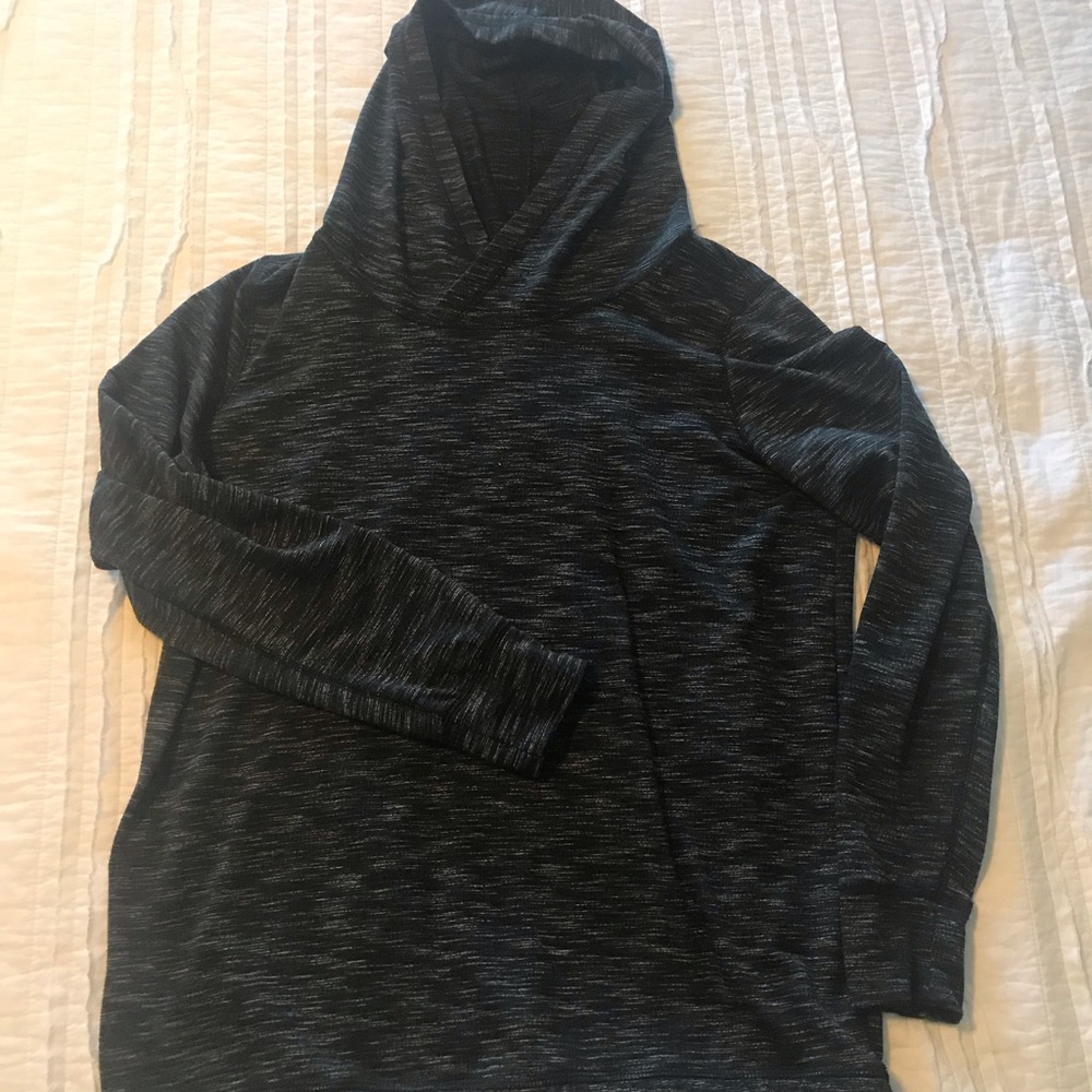 Dark gray/black hooded t-shirt